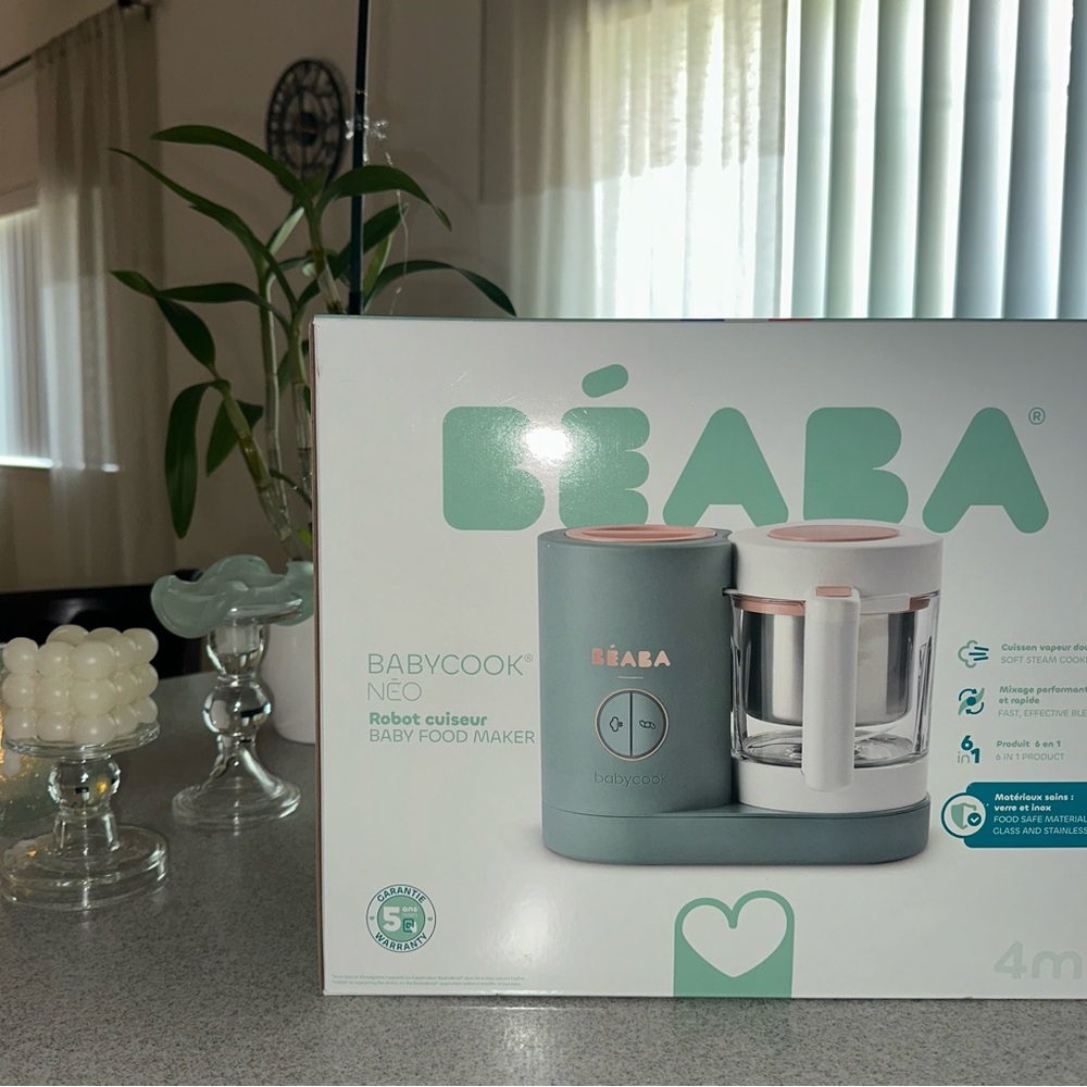 BÉABA Babycook Neo Baby Food Maker Non-Toxic Glass Stainless Steel